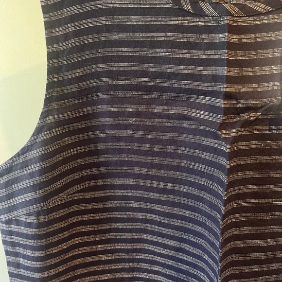 NWT J Jill Sleeveless Striped Shift Dress - Navy/Gray - Picture 4 of 4
